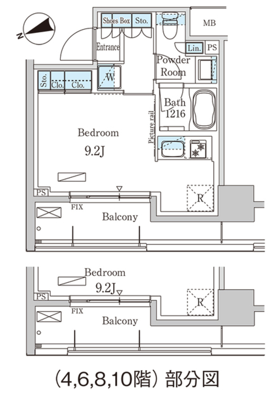 パークアクシス本所吾妻橋　1001号室の間取り図