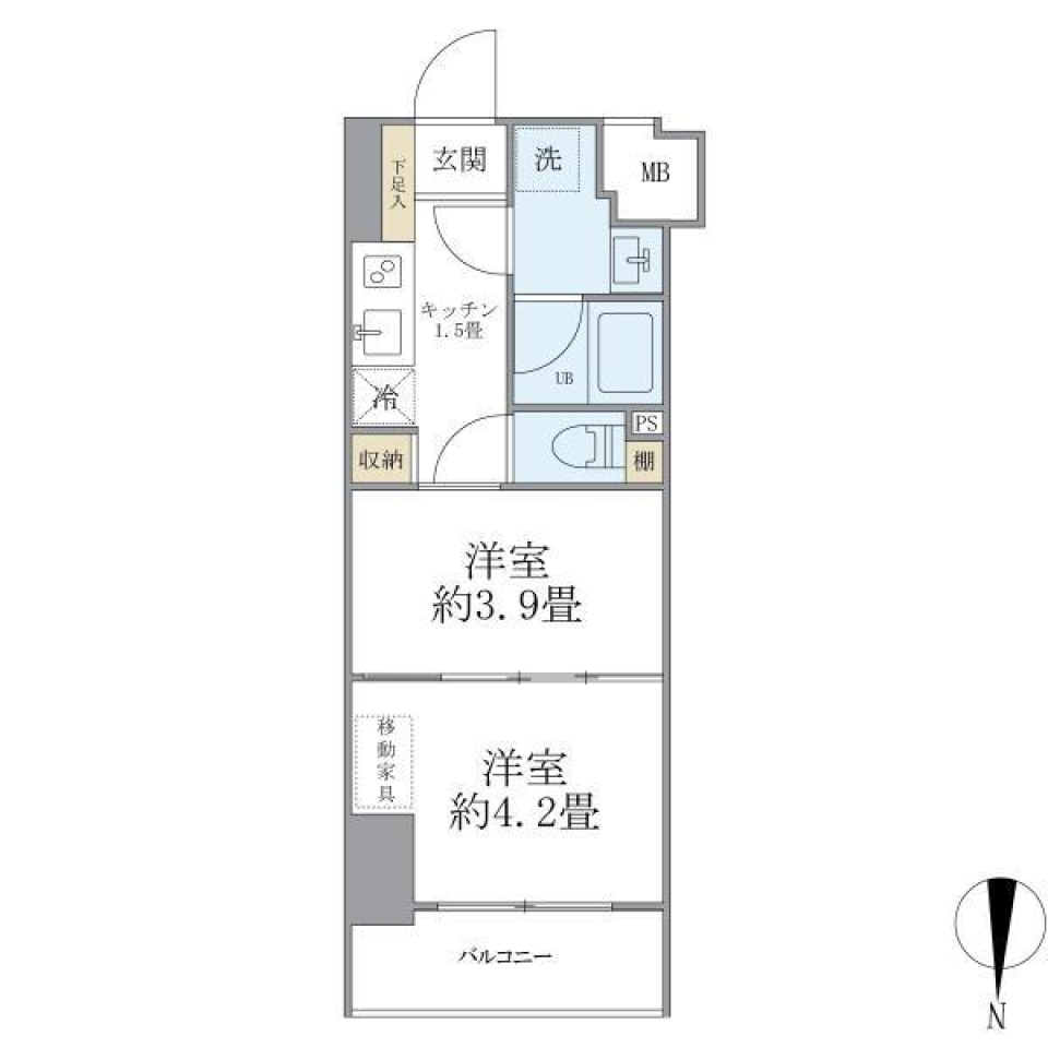 フェリーチェ錦糸町　1103号室の間取り図