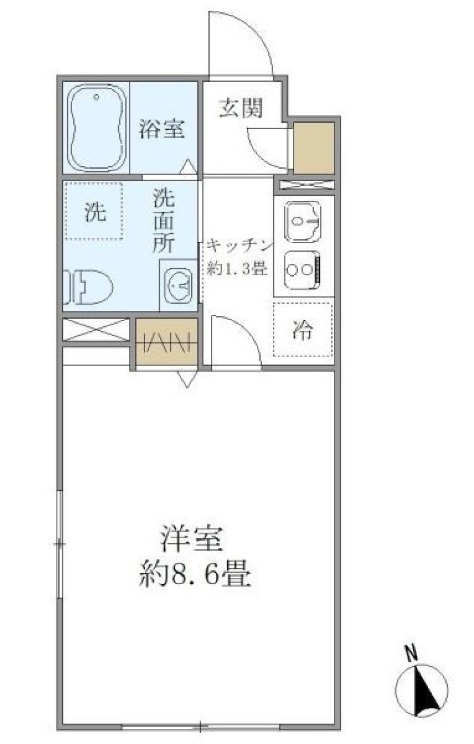 プラティーク世田谷サウス　202号室の間取り図