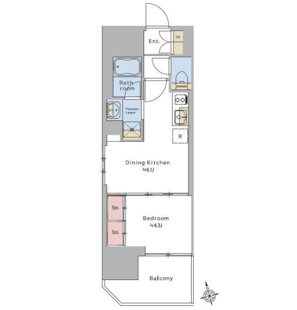 Ｂｒｉｌｌｉａ　ｉｓｔ　浅草橋　203号室［ペット可］の間取り図