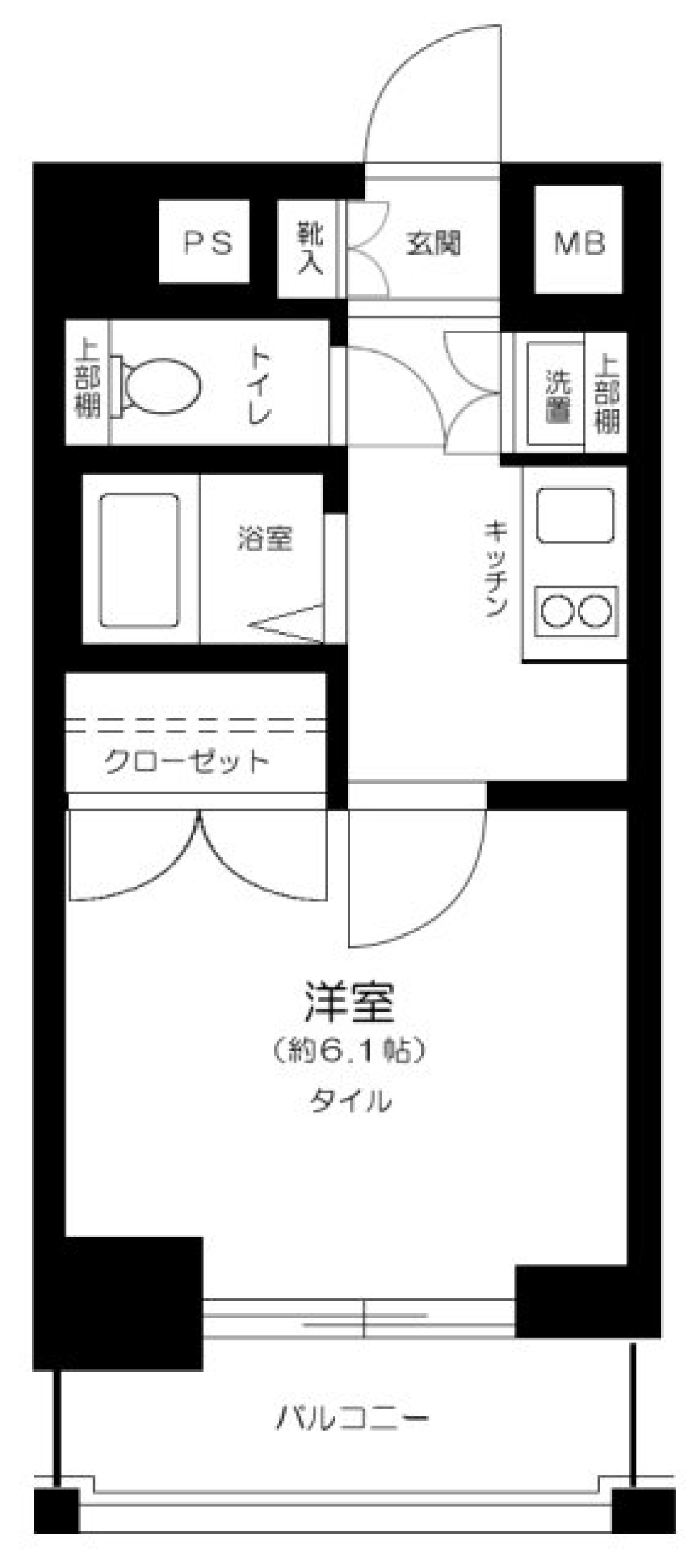 スパシエ　レジデンス　ファースト　1102号室の間取り図