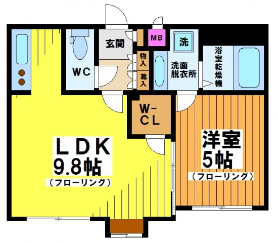 カーサグラシア　102号室の間取り図