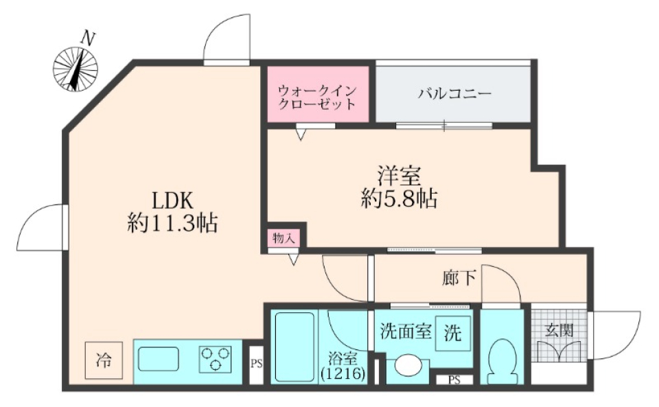 Ｍａｉｓｏｎ　Ｈｏｕｓｅｄｒｅｓｓｉｎｇ　205号室［ペット可］［新築］の間取り図