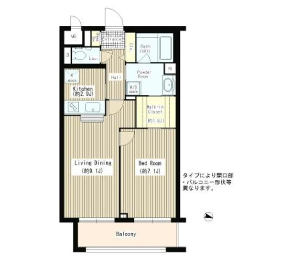 ルミエール中町　302号室の間取り図