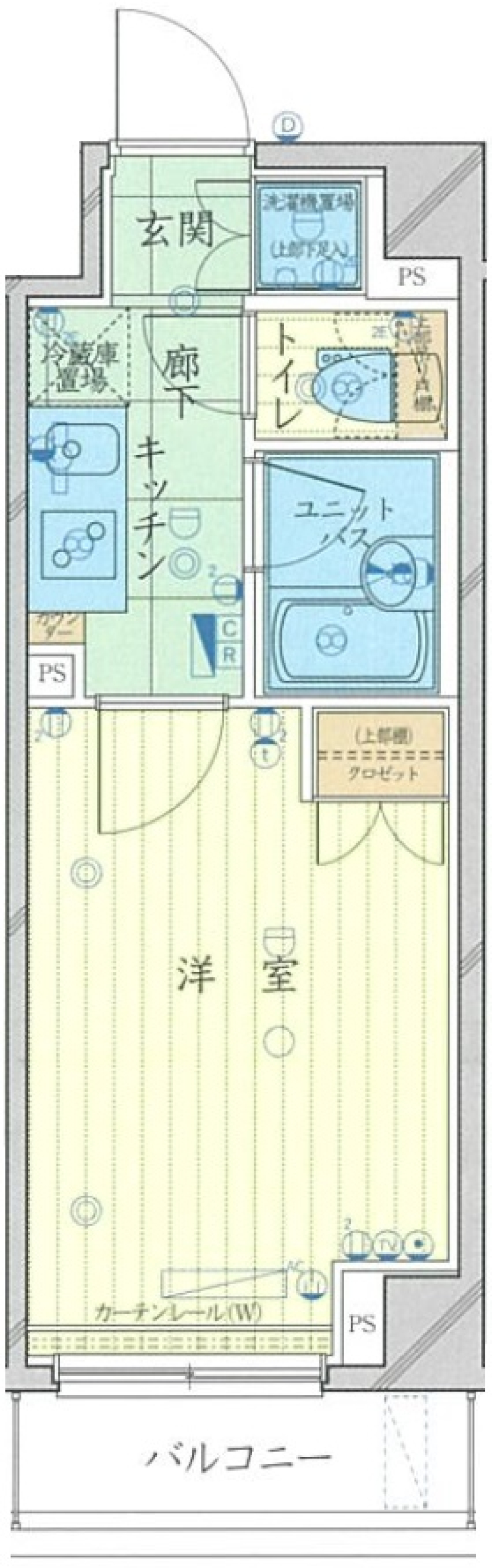 ルーブル多摩川七番館　213号室の間取り図