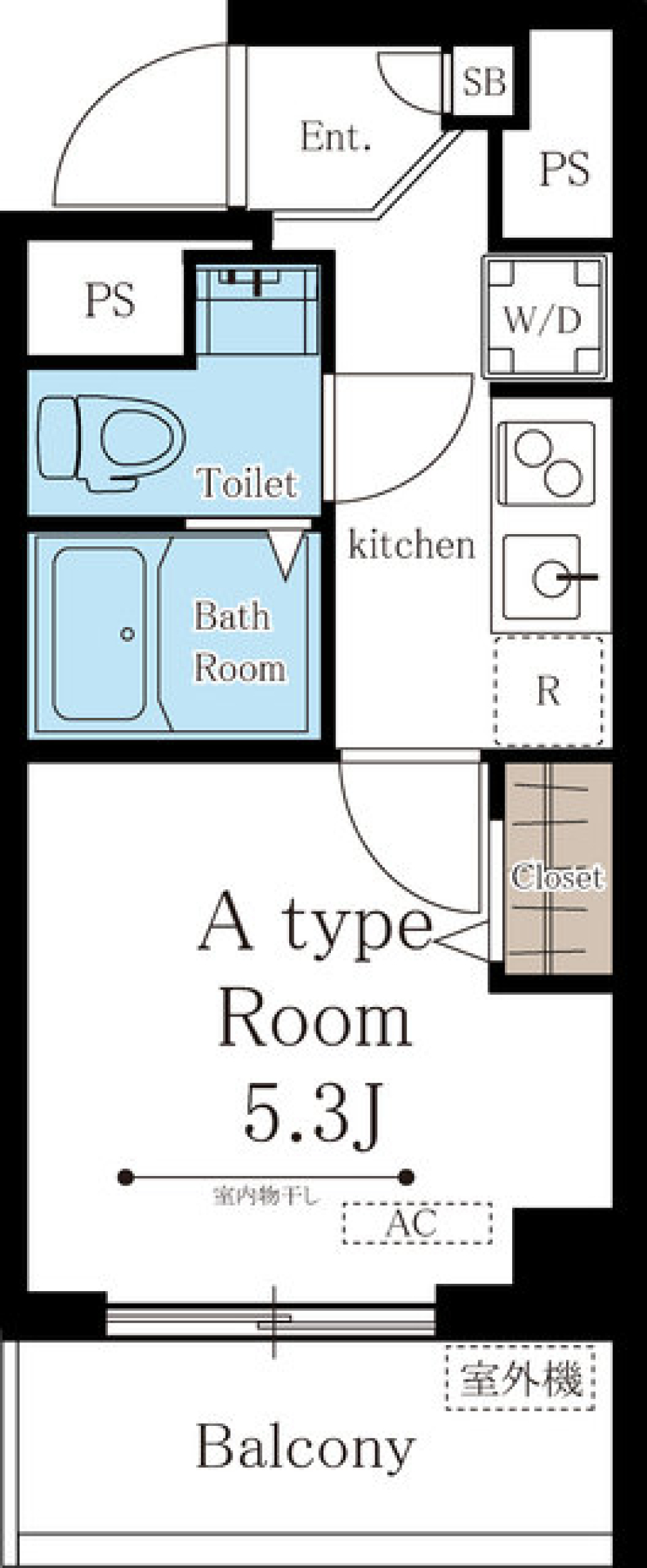 レムリア富ヶ谷　301号室の間取り図