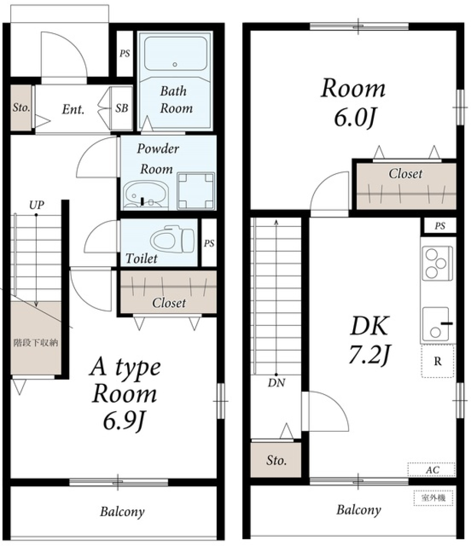リブリ・ＬＵＣＩＡ　ＤＵＯ　Ｂ棟　101号室の間取り図
