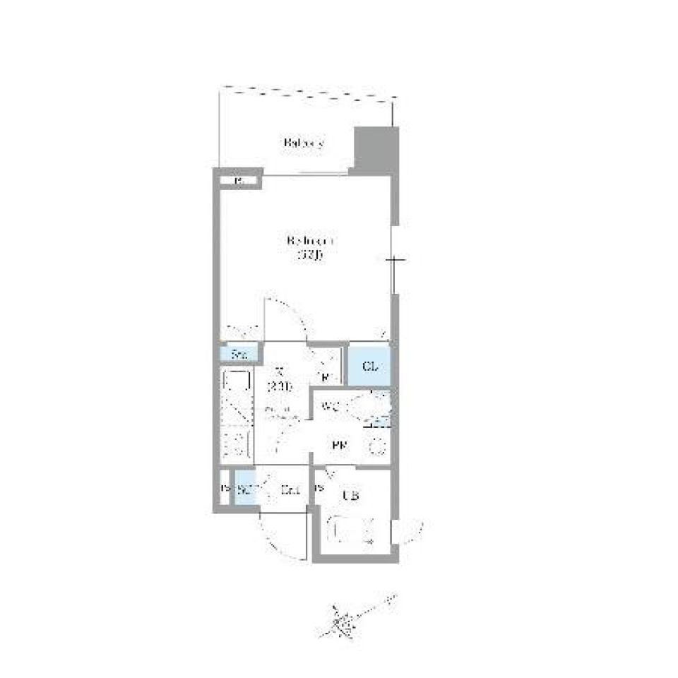 カスタリア銀座Ⅱの間取り図