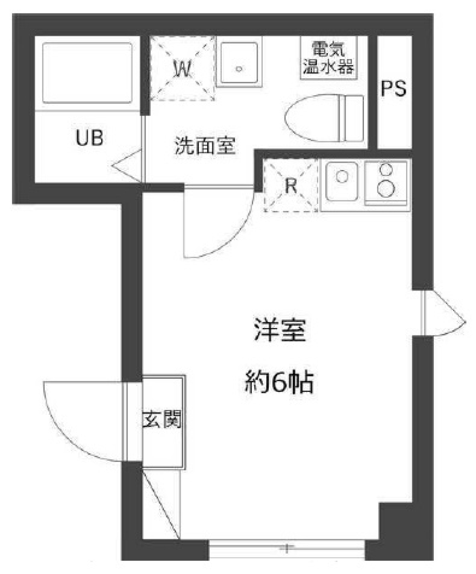 CRED門前仲町　102号室の間取り図