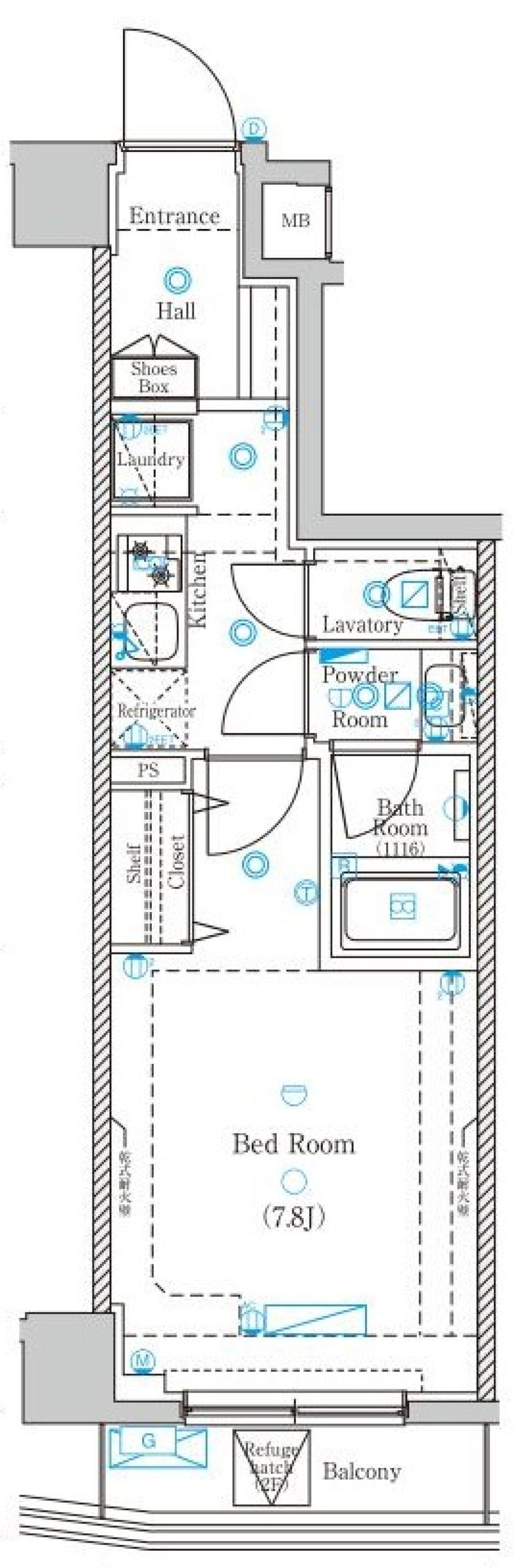 DIPS大山幸町　204号室［ペット可］の間取り図