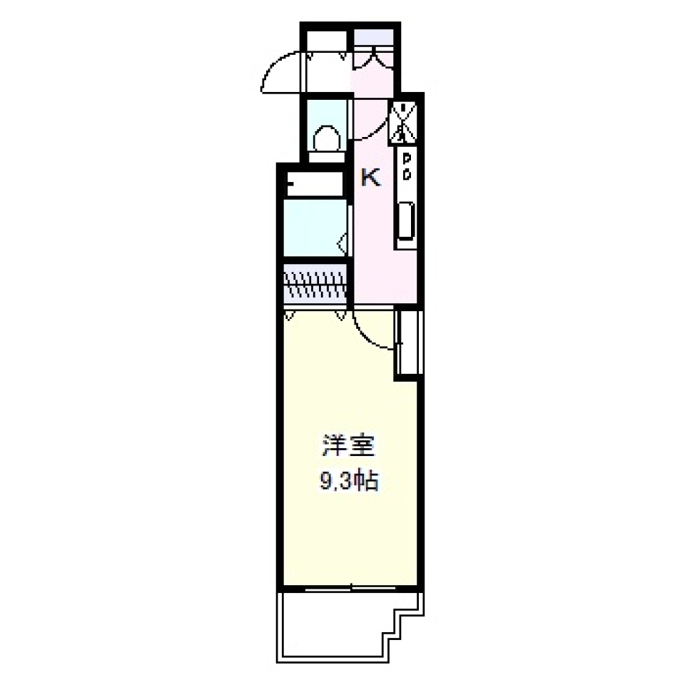 シャトレ恵比寿　301号室［ペット可］の間取り図