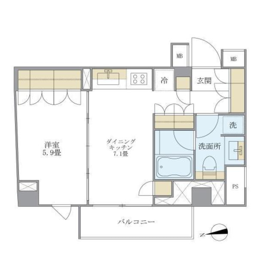 Ｊ．リヴェール学芸大学　207号室の間取り図