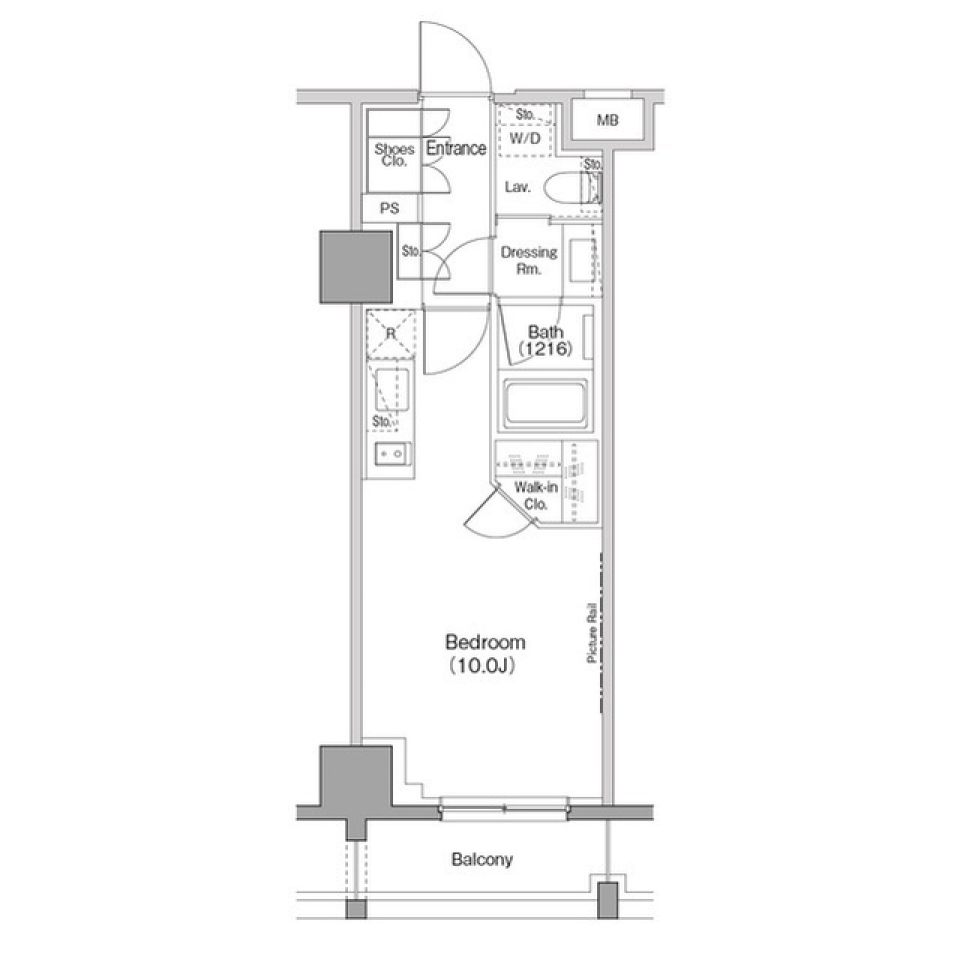 ザ・パークハビオ恵比寿プレイス　303号室の間取り図