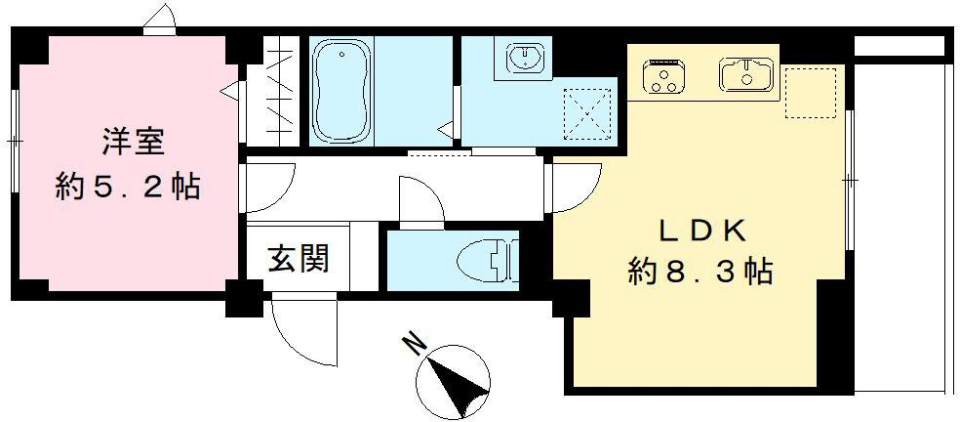 フォーリーフクローバー神楽坂　401号室［新築］の間取り図