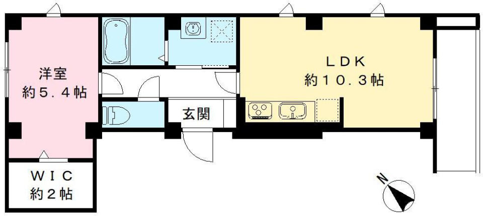 フォーリーフクローバー神楽坂　301号室［新築］の間取り図