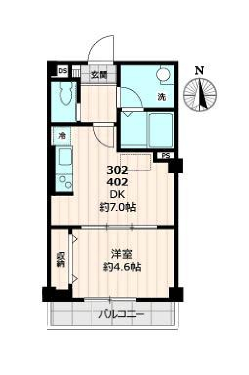 S5 BLDG　仮称ビューノ吾妻橋　　302号室の間取り図