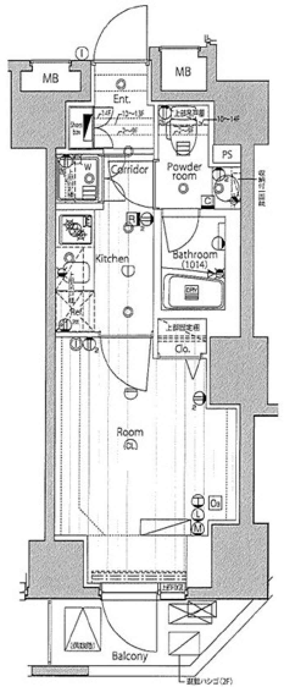 プレミアムキューブＧ渋谷神南　502号室［ペット可］の間取り図