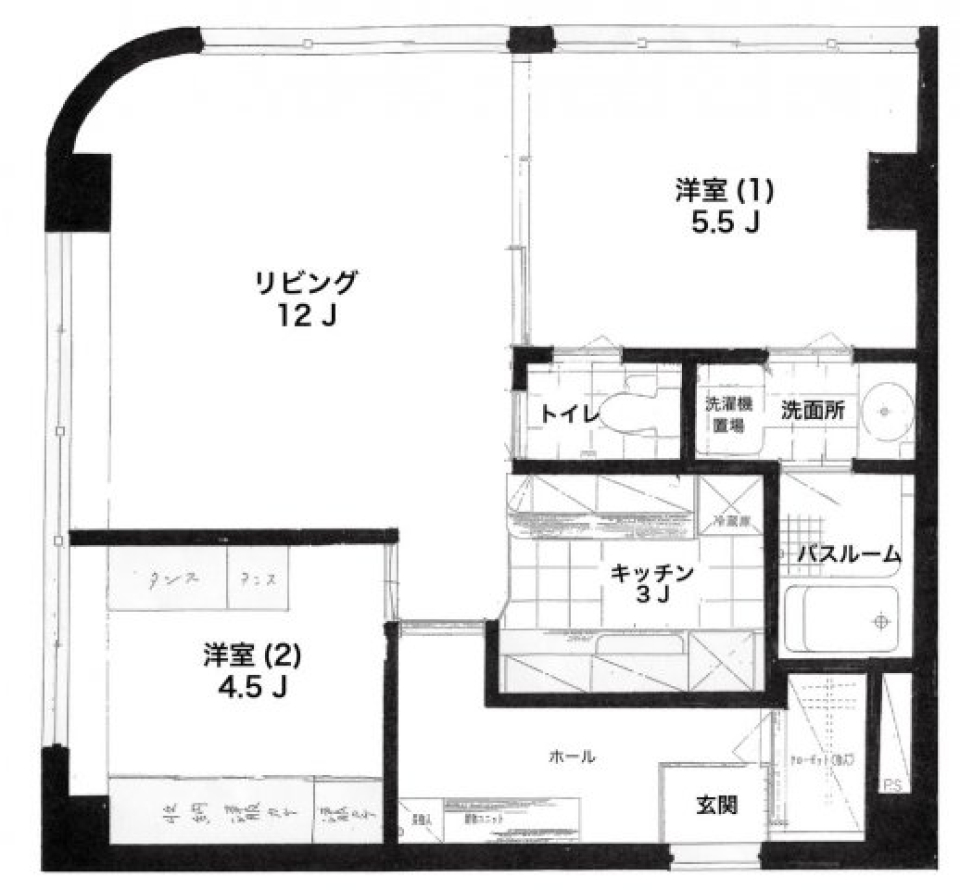 遊佐ビル　2階の間取り図