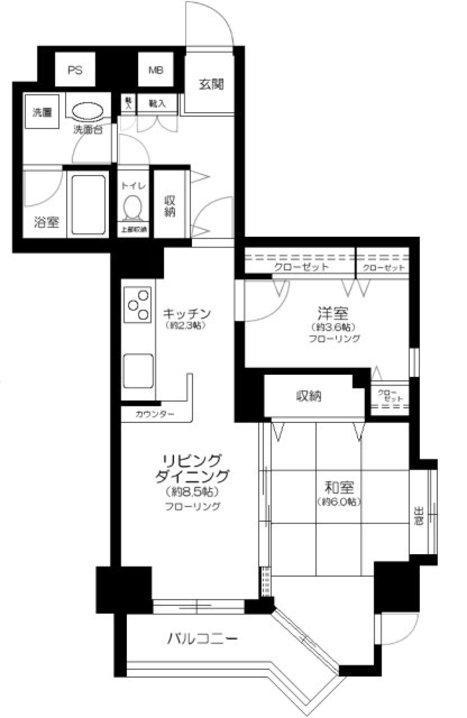 ノバガーデン代々木　502号室の間取り図