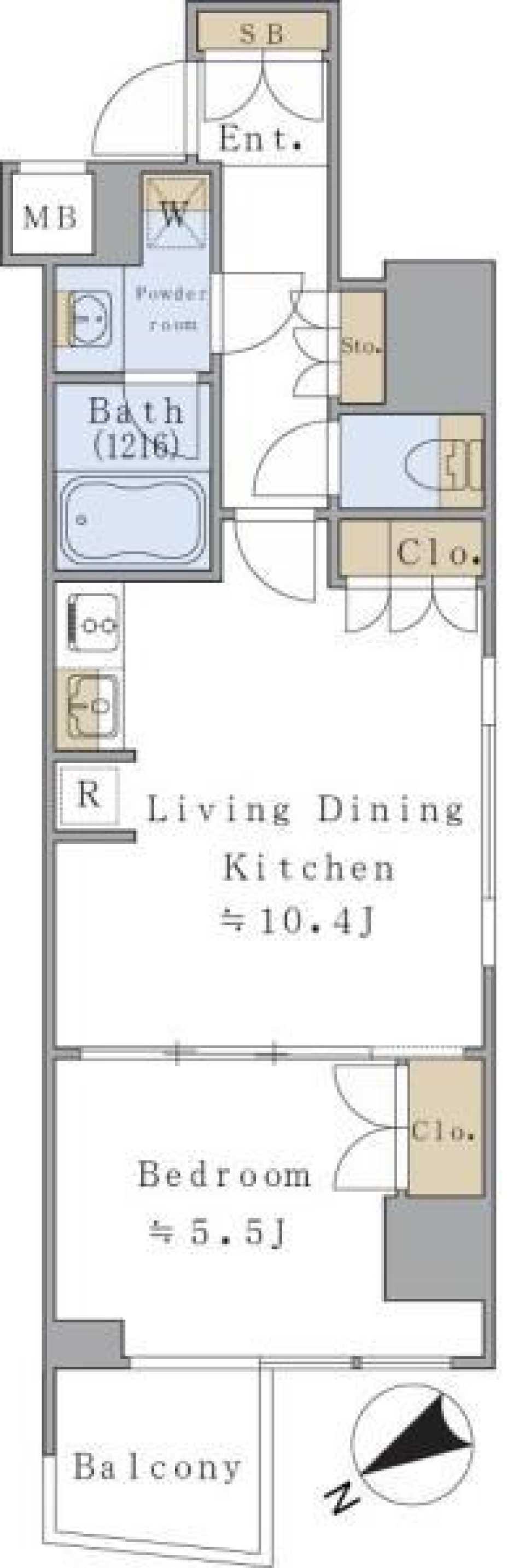 Ｂｒｉｌｌｉａ　ｉｓｔ　千駄ヶ谷　720号室［ペット可］の間取り図