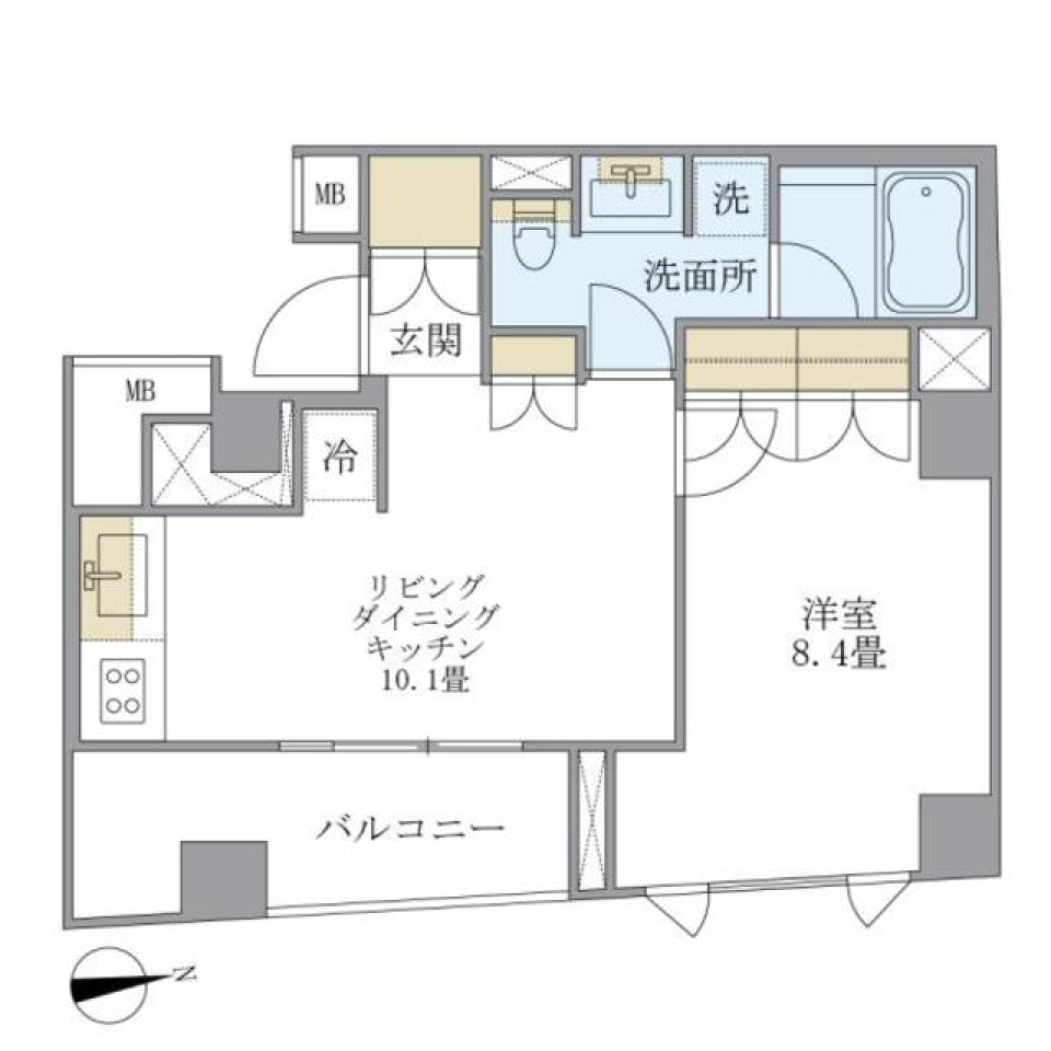 Ｊ．リヴェール学芸大学　206号室の間取り図