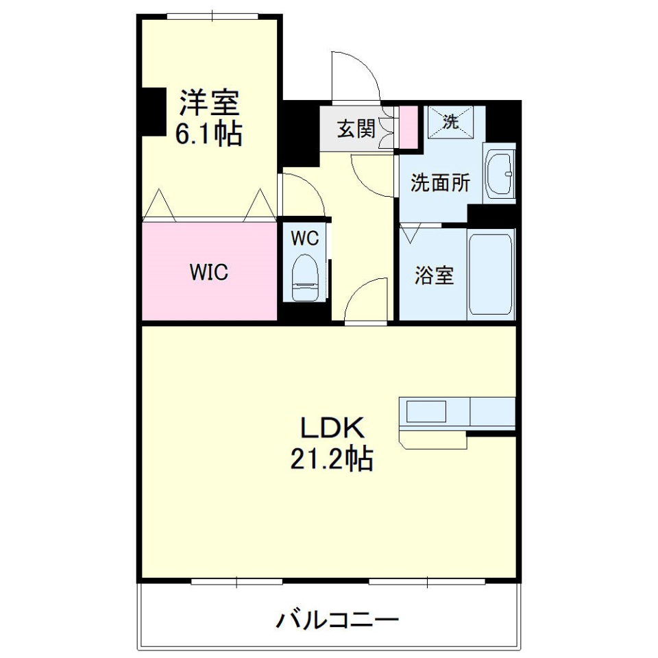 ひろびろリビングでペットを愛して［ペット可］の間取り図