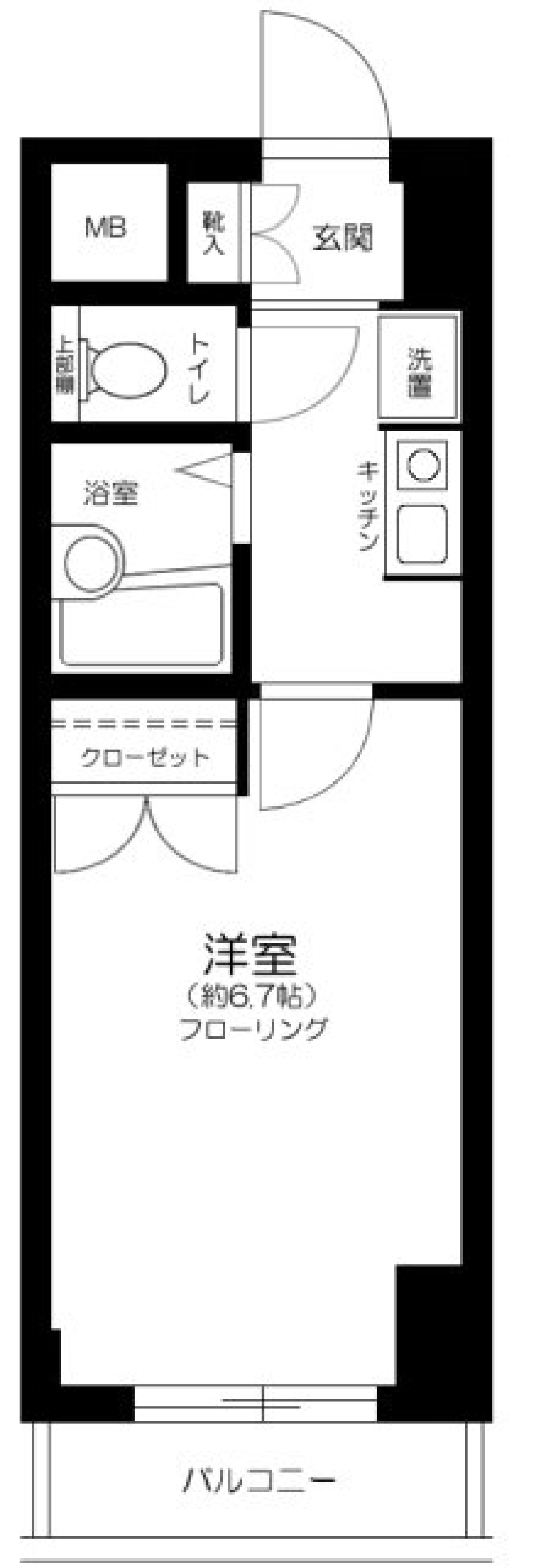 メインステージ西麻布　702号室の間取り図