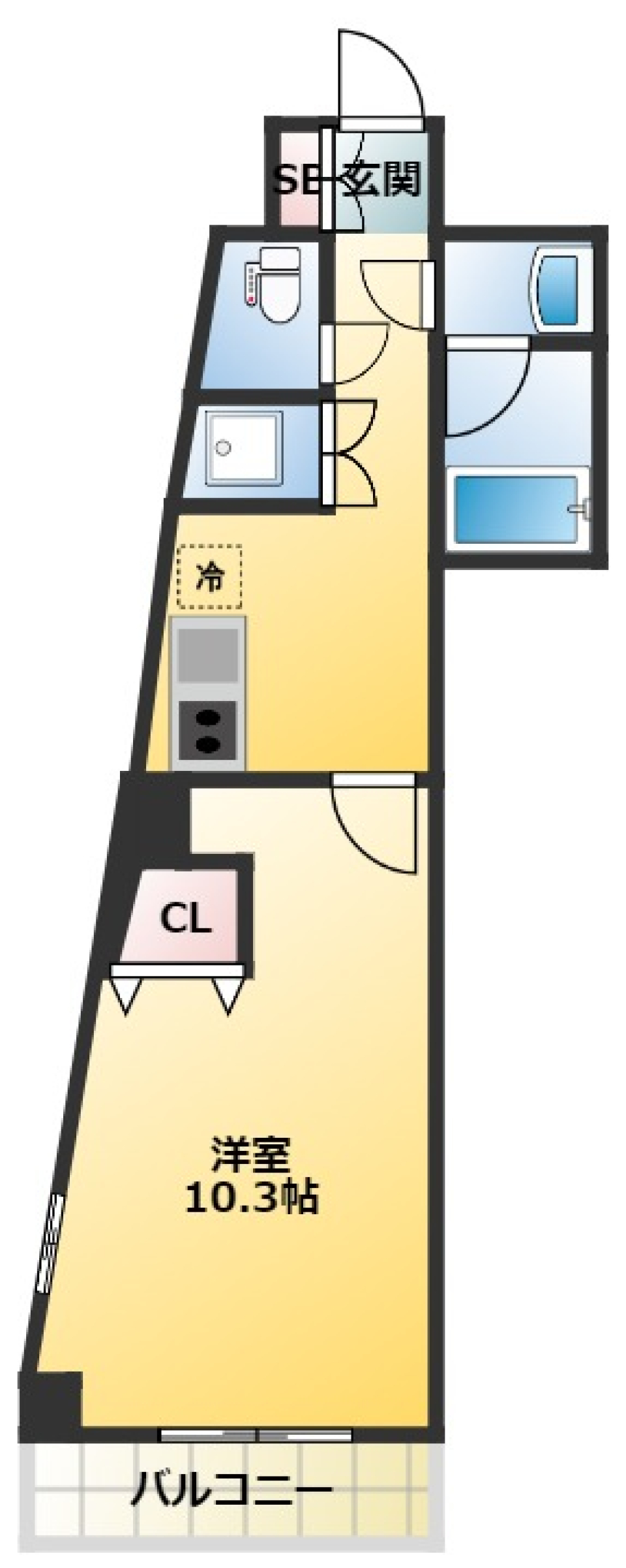 KCプラザ　402号室の間取り図
