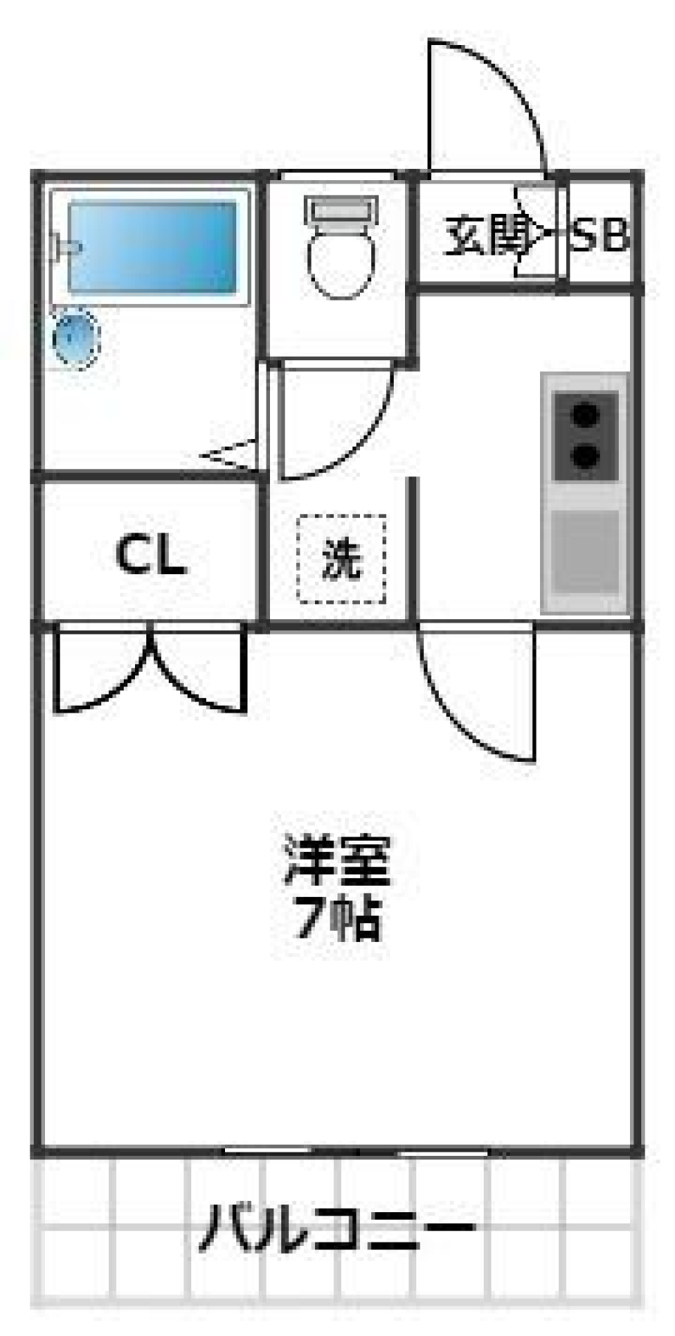 グランデッサ代沢　205号室の間取り図
