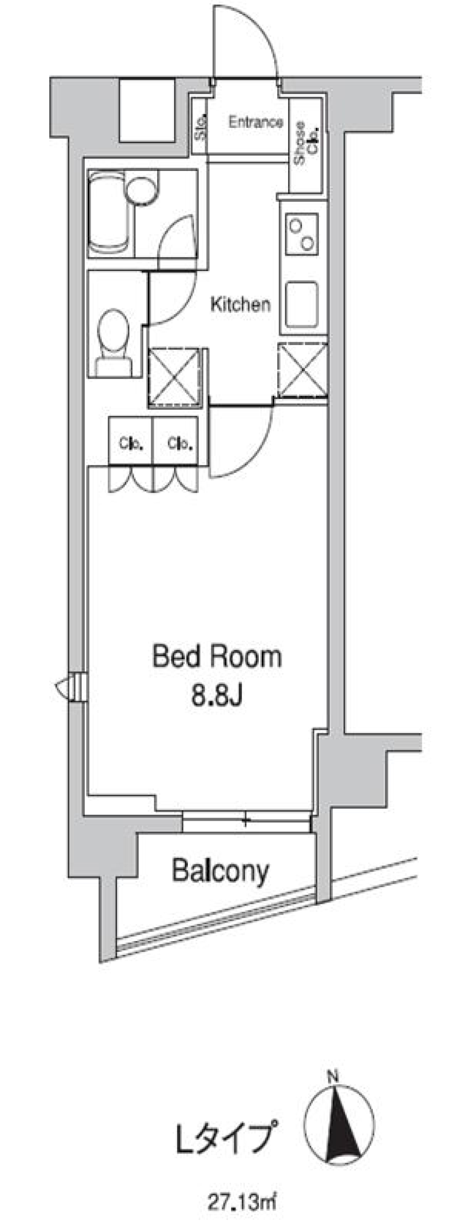 プラウドフラット代々木上原　801号室の間取り図