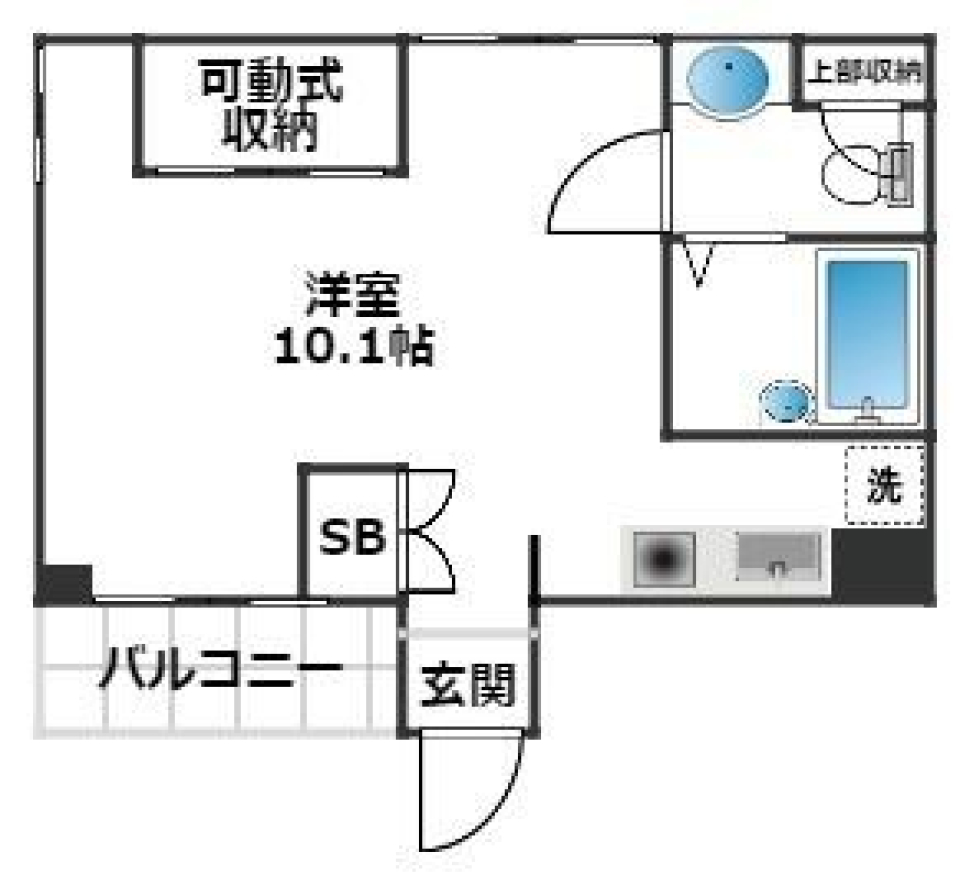 北沢スタディオス　206号室の間取り図