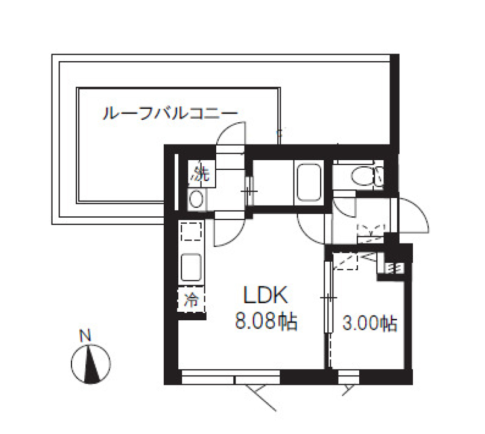 アグレシオ品川大井　0401号室の間取り図