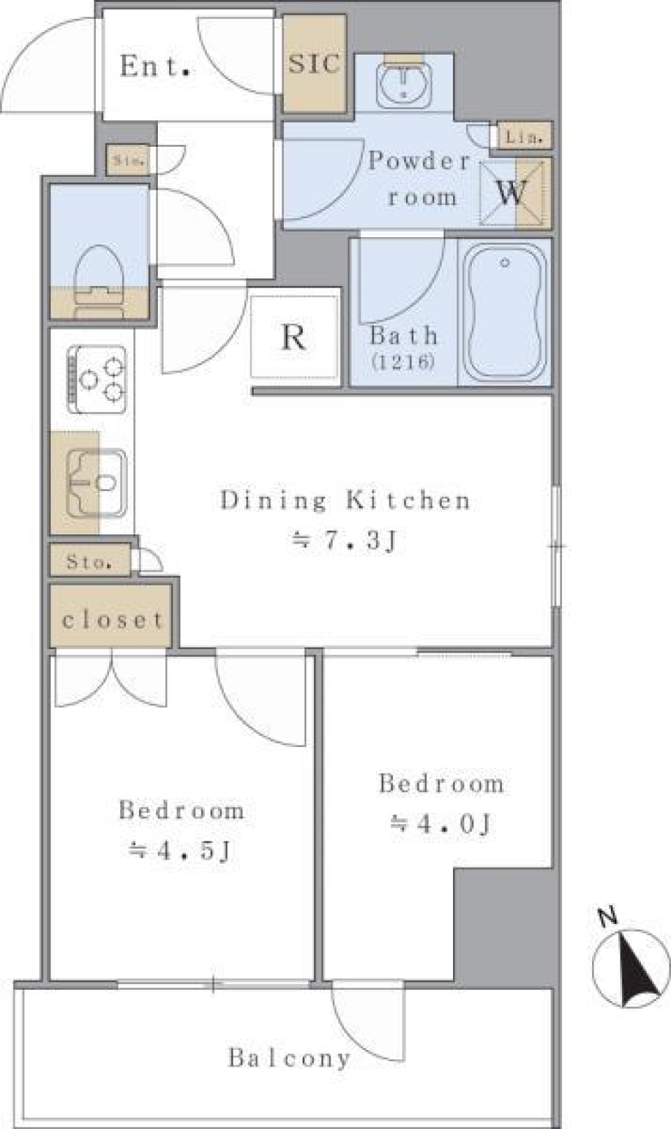 Ｂｒｉｌｌｉａ　ｉｓｔ　駒込　307号室の間取り図