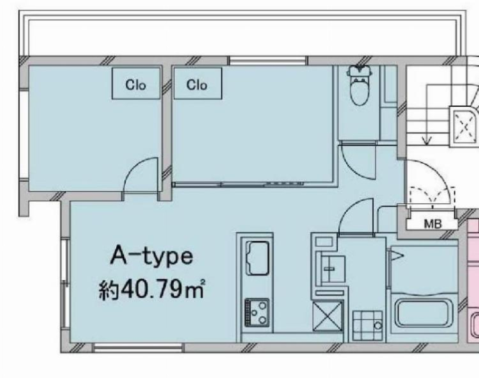 EXAM桜新町　401号室の間取り図