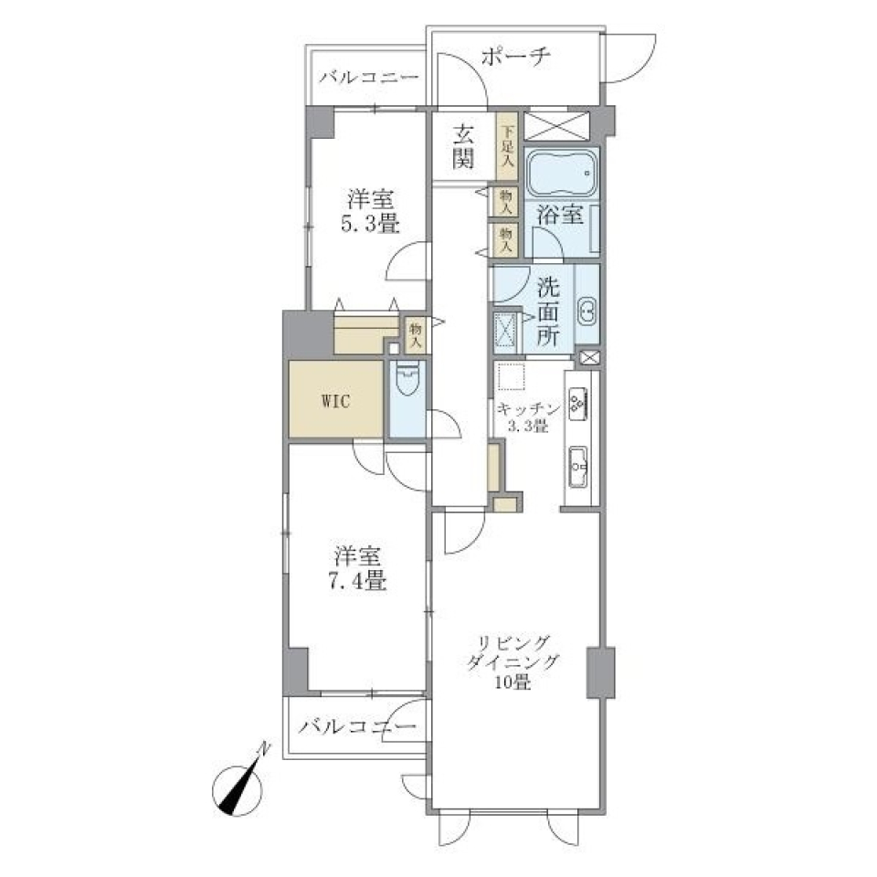 ウヴラージュ広尾　501号室の間取り図