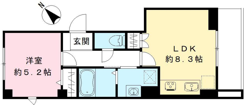 フォーリーフクローバー神楽坂　402号室［新築］の間取り図