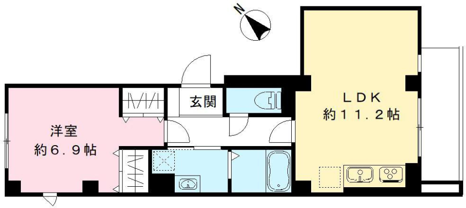 フォーリーフクローバー神楽坂　302号室［新築］の間取り図