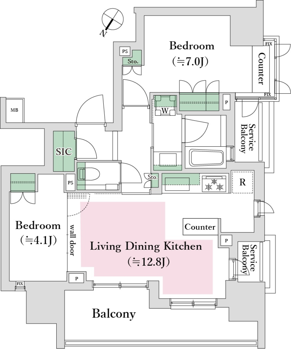 グランリビオ表参道　6F［ペット可］の間取り図