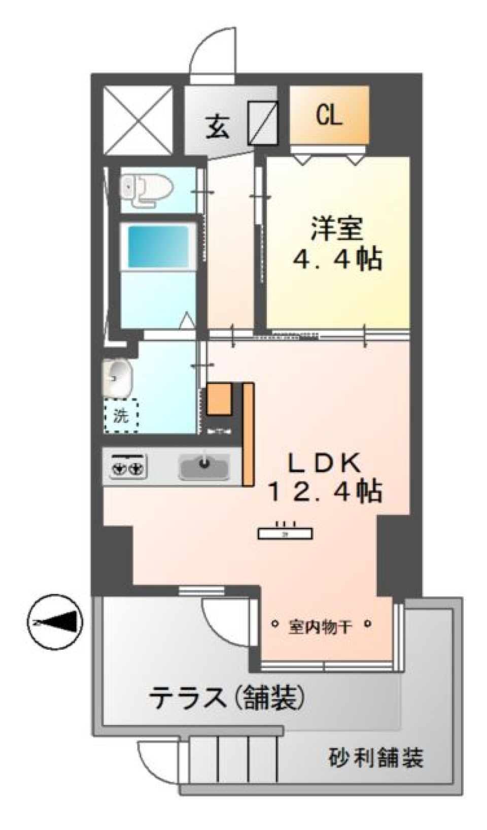 1階の特権、テラス付き！の間取り図