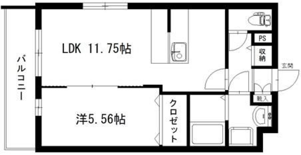 シンプルに、でも便利にの間取り図