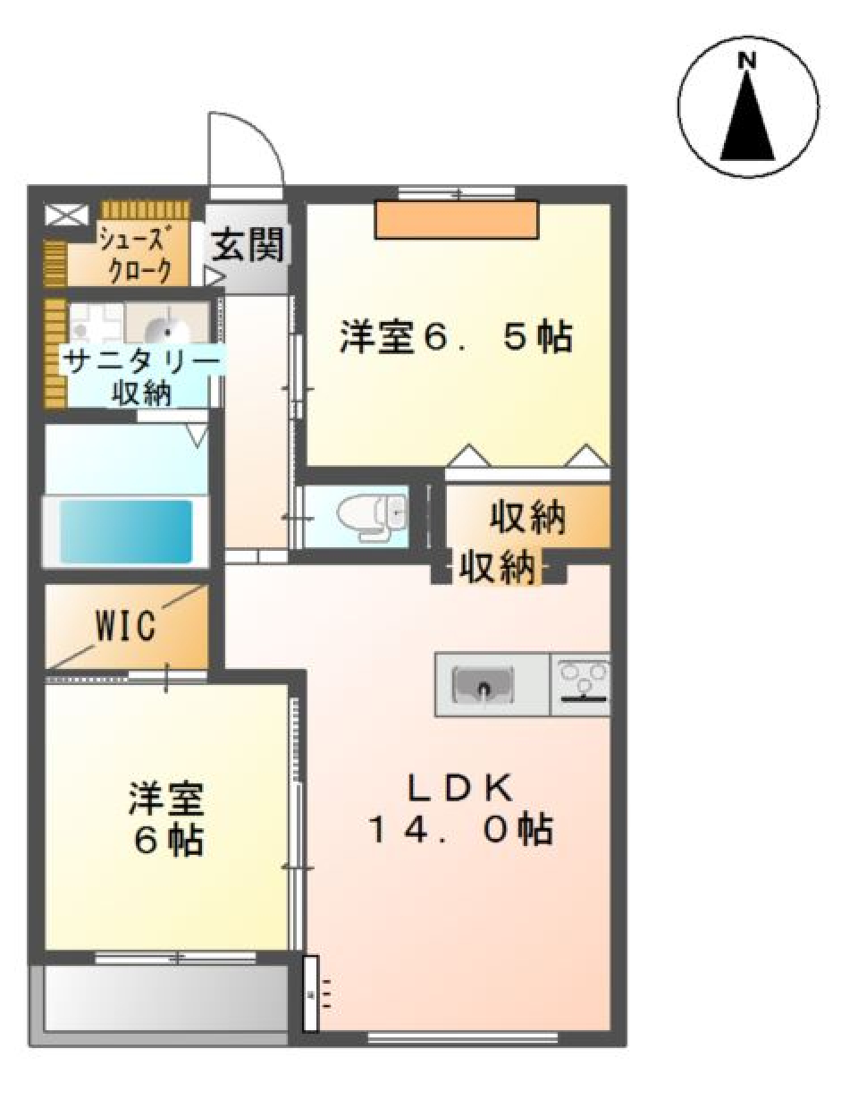 広々落ち着くご家庭をの間取り図