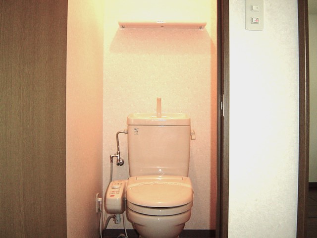 トイレもちょっとした棚付き。