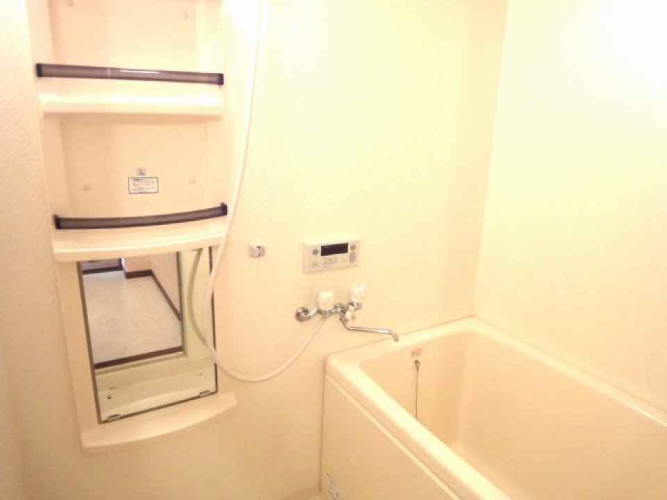 鏡と棚もあります。