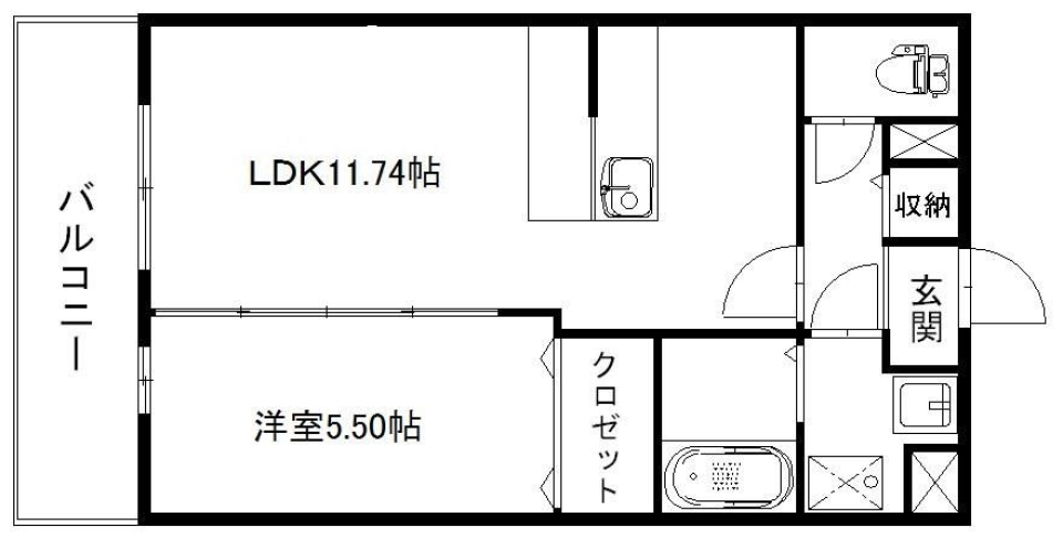 駅徒歩数分でスタイリッシュに［ペット可］の間取り図