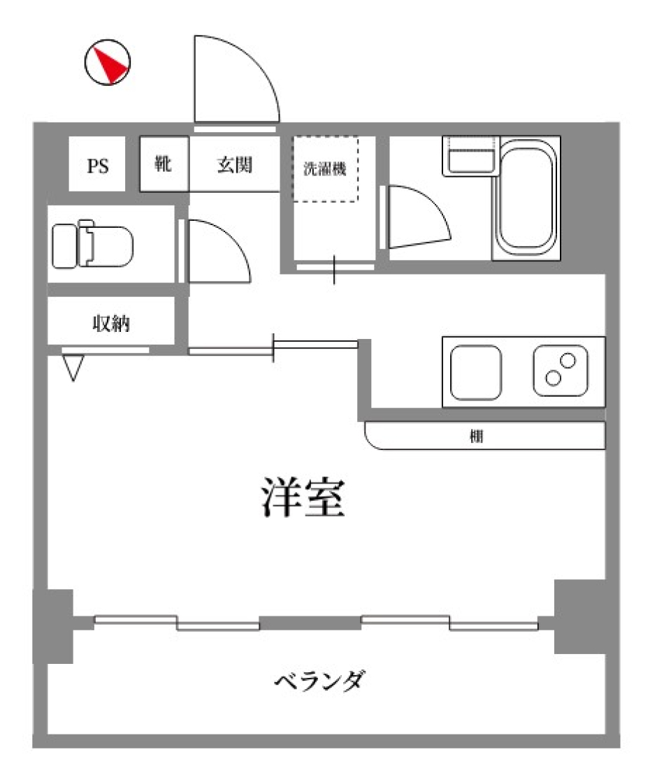 ナカヤマビルディング　504号室の間取り図