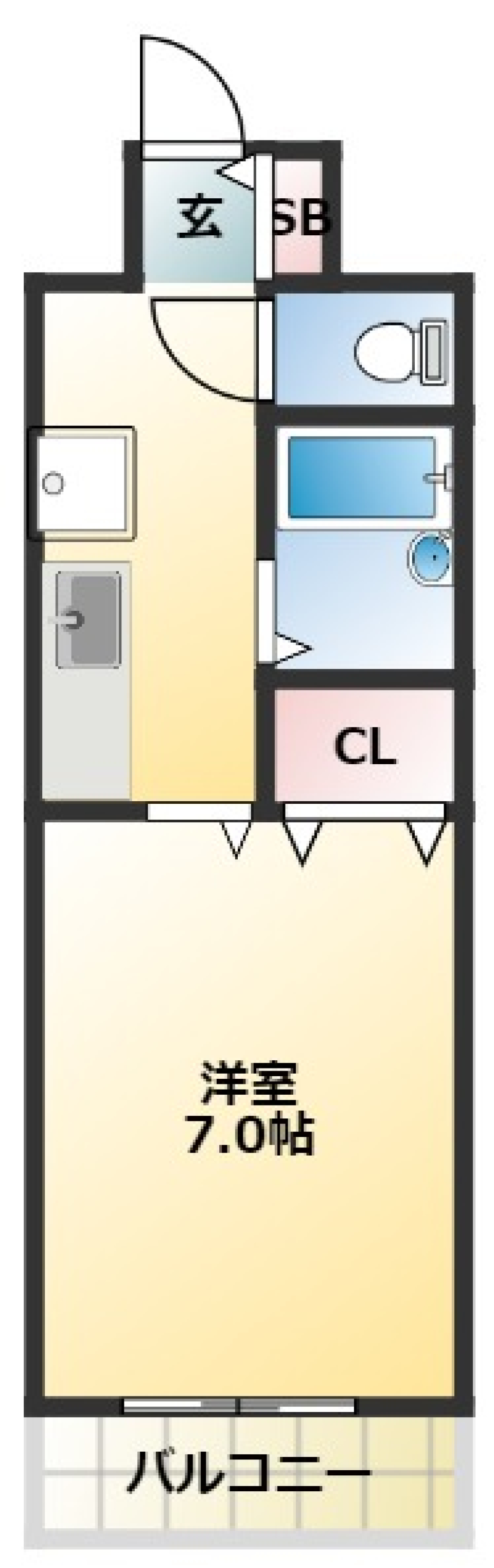 ディアハイム　302号室［ペット可］の間取り図