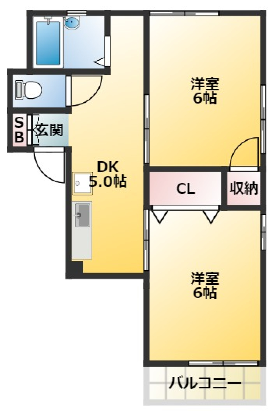 サンアマノ中野　201号室［ペット可］の間取り図