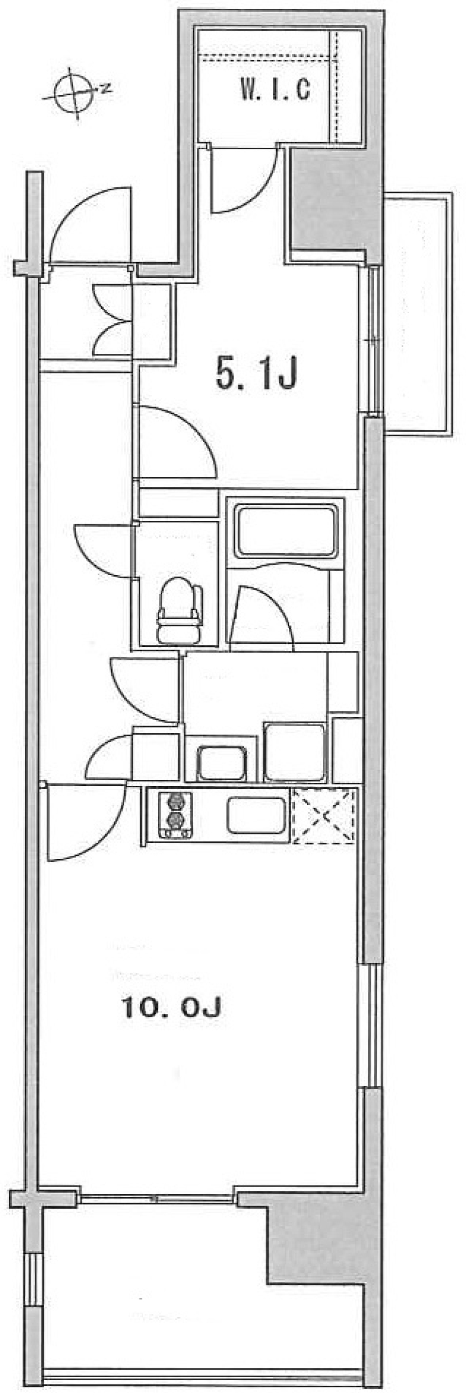 プレミアムキューブ秋葉原　704号室［ペット可］の間取り図