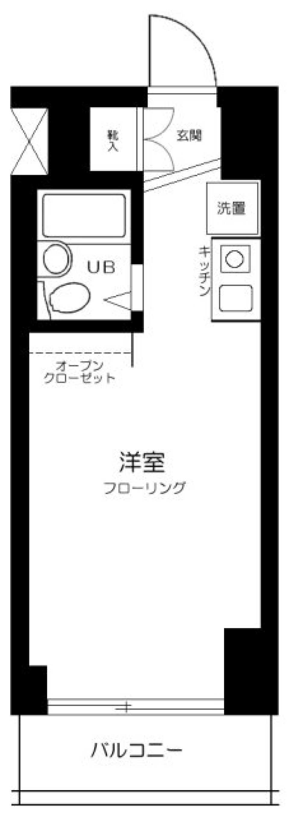 プライムステイ築地　403号室の間取り図