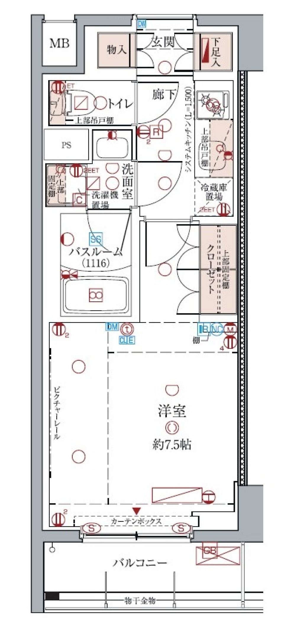 クレヴィスタ亀戸Ⅲ　708号室［ペット可］の間取り図